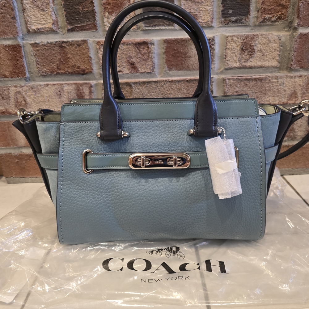 NWT Coach Colorblock Swagger 27 In Marine Blue  Multicolor